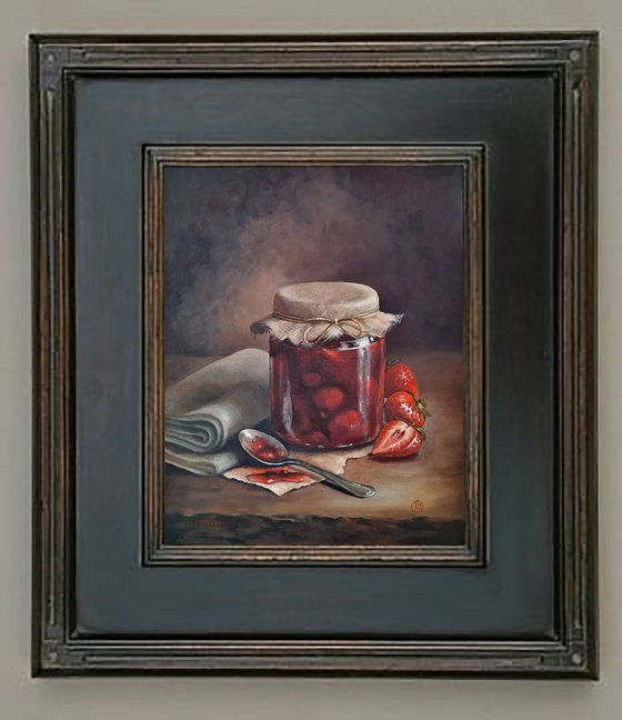 Strawberries in Glass Jar