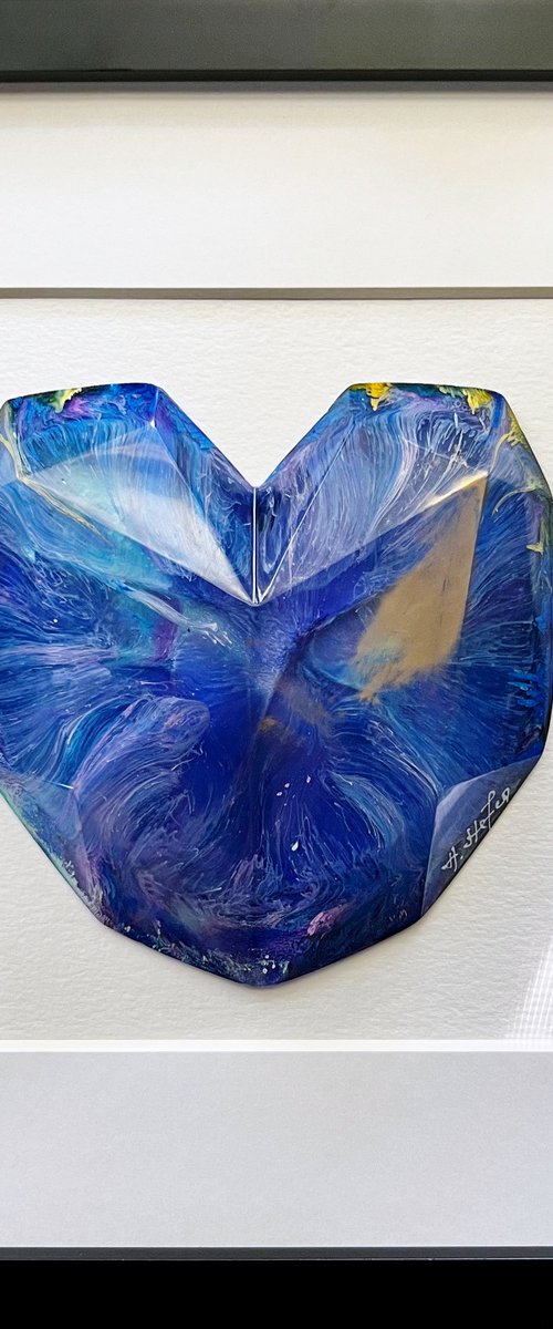 Big Blue Heart #4 by Ana Hefco