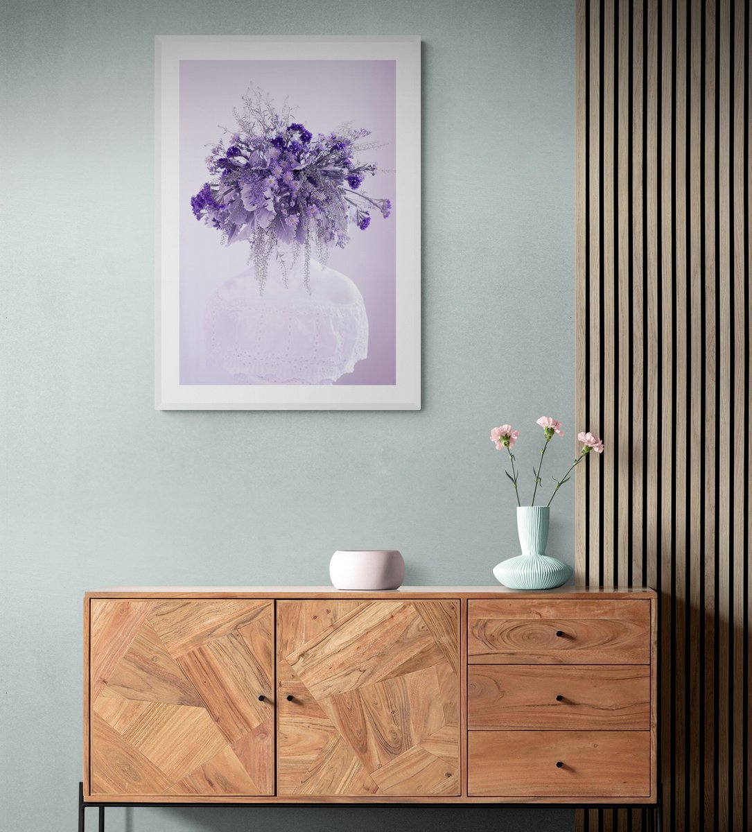 Expressive Portrait Photograph By Ziesook You, 20 X 27", Scent Of Mauve, Original Artwork