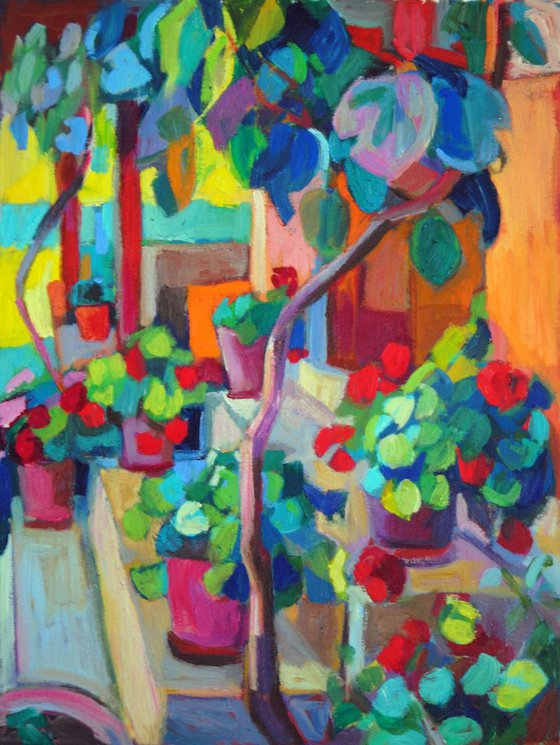 Summer garden / 40 x 30 x 0.3  cm