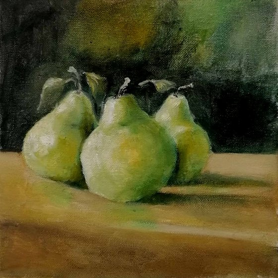 Peras de Sant Joan, still life painting