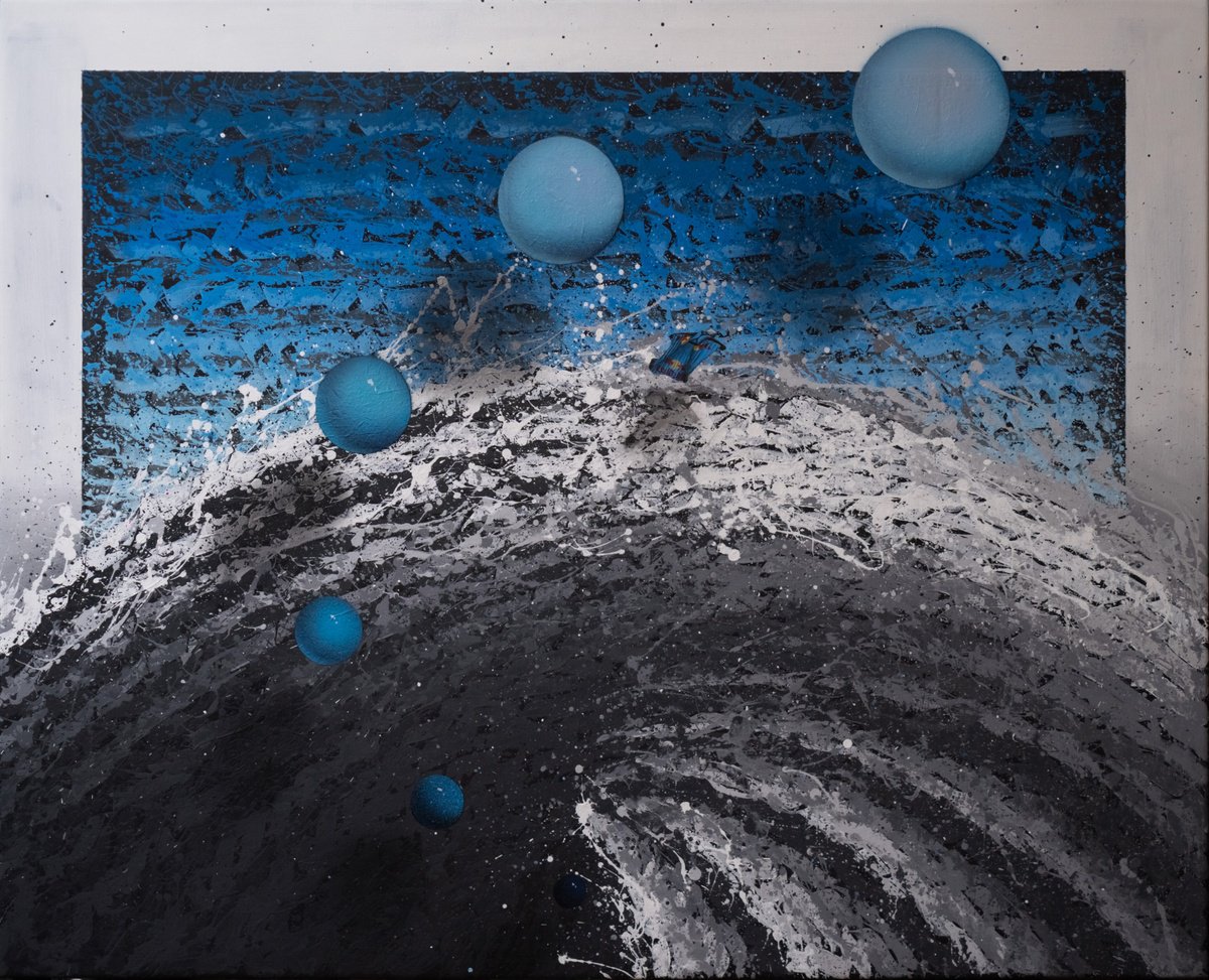 Surrealistic Abstract Painting By Izzy Izvne, 39 X 31, Back To Nature, Original Artwork