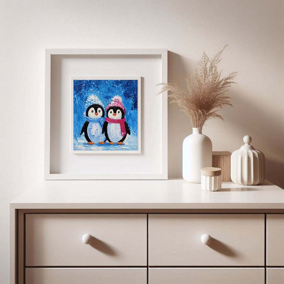 Penguins Painting