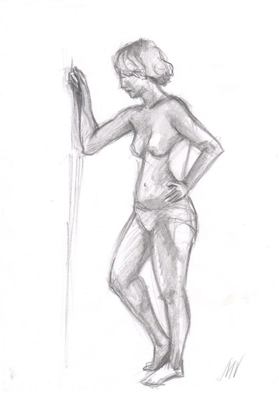 Sketch of Human body. Woman.19