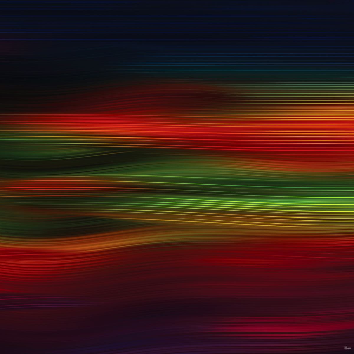 Geometric Abstract Photograph By Bojan Jevtic, 39 X 39, Red Sea Sunrise, Original Artwork