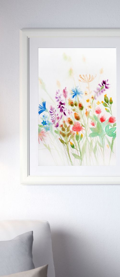 Wildflowers by Olga Beliaeva Watercolour
