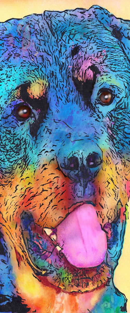 Rottweiler Dog - Limited Edition by Marlene Watson