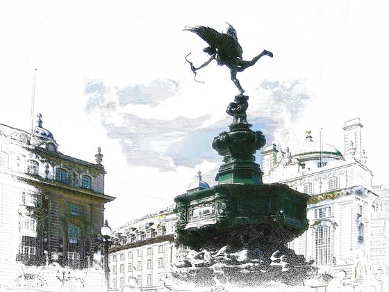 Trocitos de cielo, Picadilly Circus/XL large original artwork