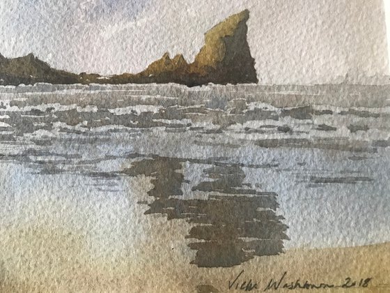 Worms Head from Rhossili beach