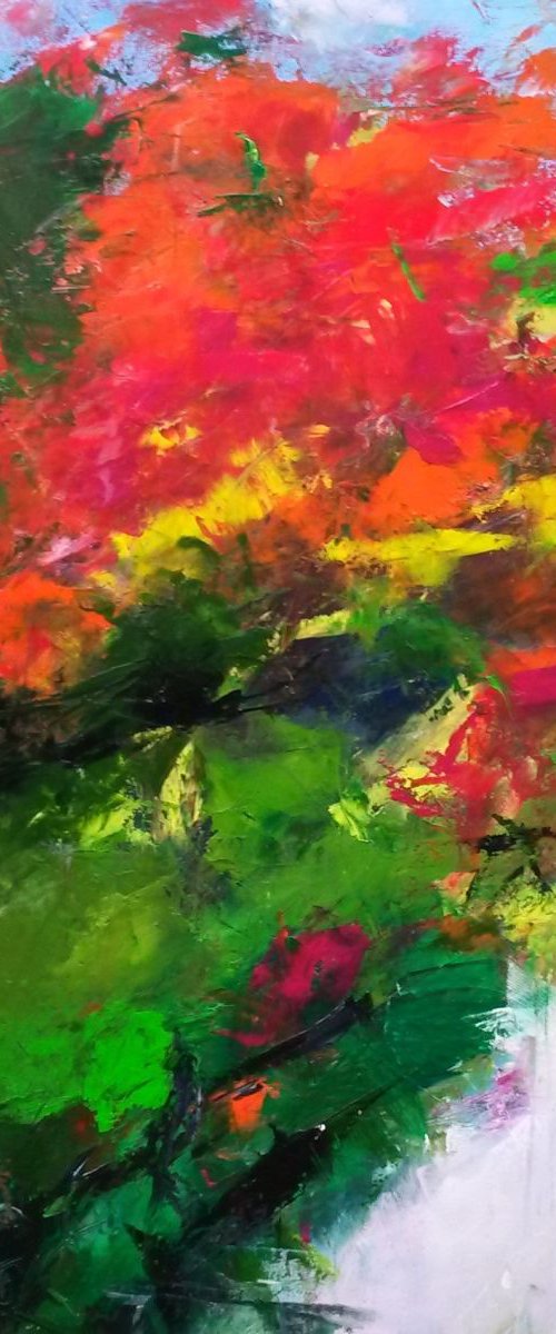 Sudden Beauty - Large Painting by Angela  Dierks