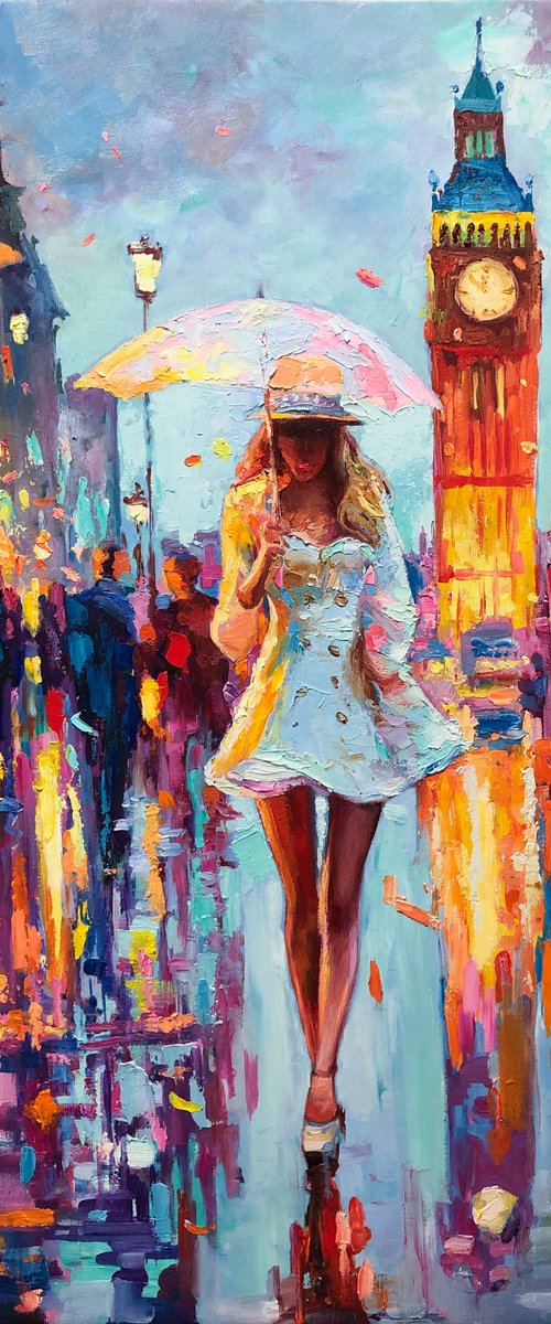 London Rainy Evening Stroll by Viacheslav Zaykin