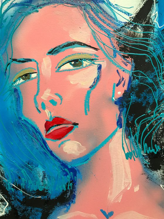 Bat acrylic painting fashion