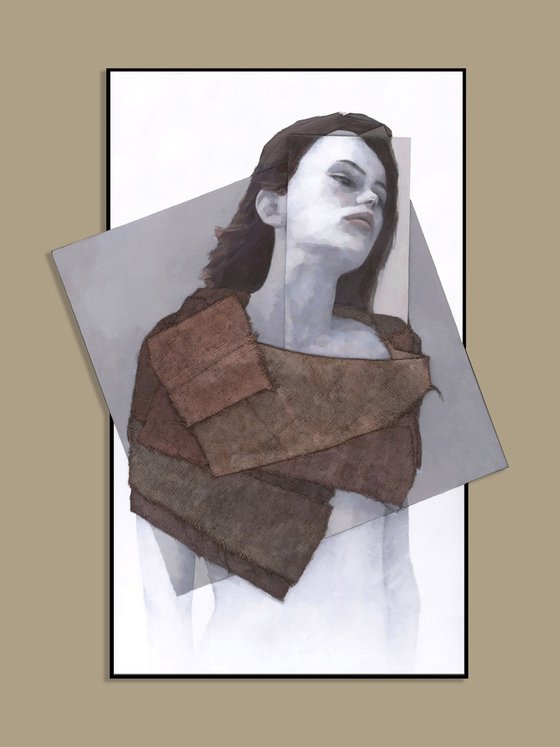 "Cessair" Mixed Media Portrait