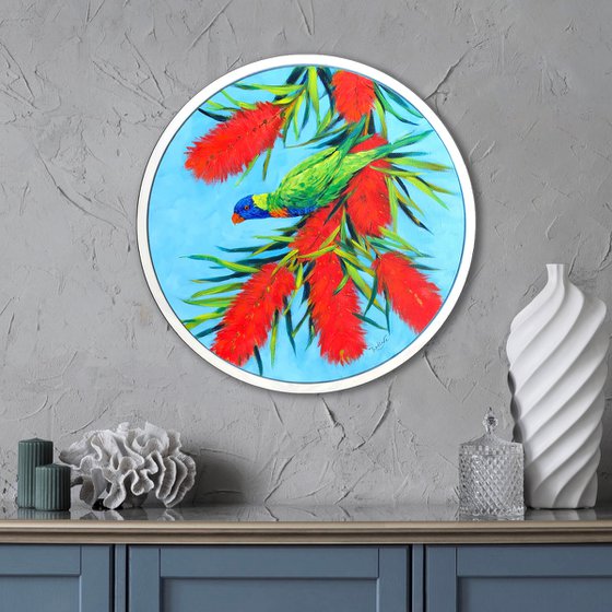 Rainbow Lorikeet in Blossoms