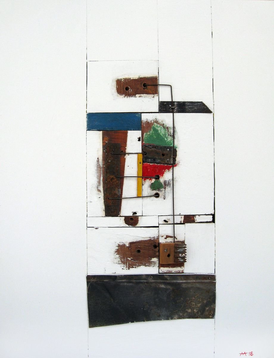 Geometric Abstract Collage By Mark Mazurczyk, 13 X 17", No. 3.5, Original Artwork