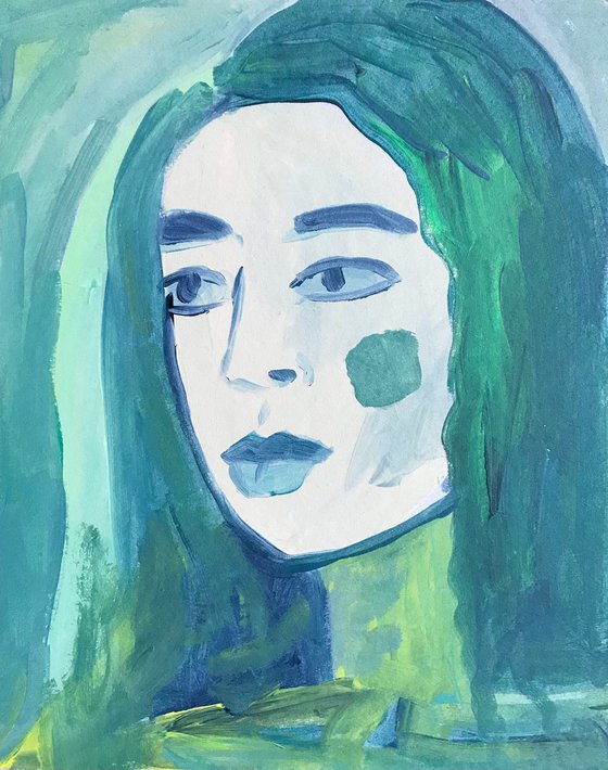 Abstract Portrait in Green
