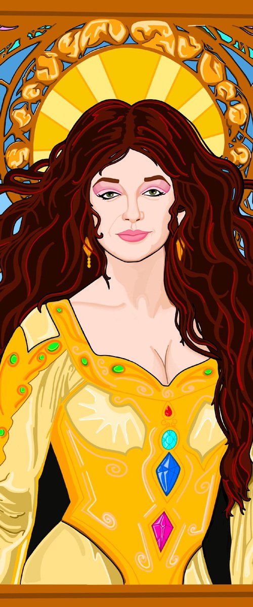 Art Nouveau Kate Bush by Sid Spencer