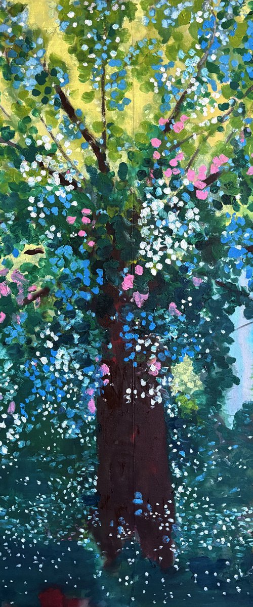 Blossoming Spring Tree by Gela MIKAVA