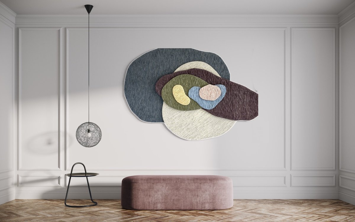 Organic Abstract Painting By Daniela Pasqualini, 62 X 40, Invisible Landscape, Original Artwork