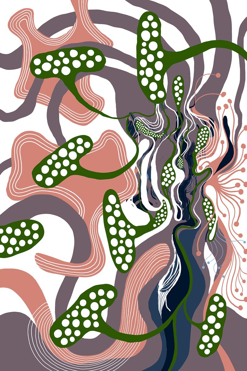 Abstract Giclee Print By Alasdair Willis, 16 X 23, Tabs, Original Artwork