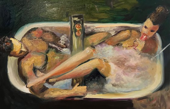 Couple in the bath