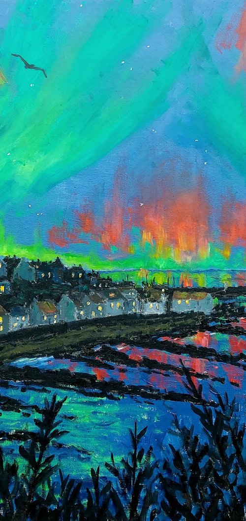 aurora over pittenweem by Colin Ross Jack