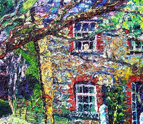 Hillside cottage (a face at the window)