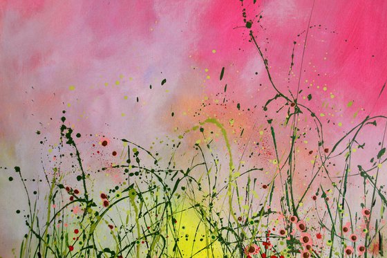 "Early Spring" - Large original abstract floral landscape