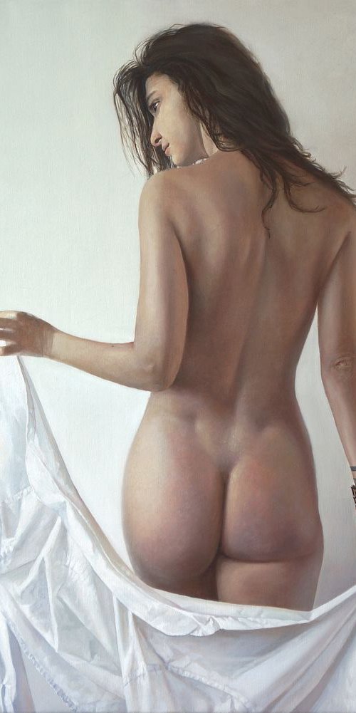 Nude with white shirt by Sergej Sologub