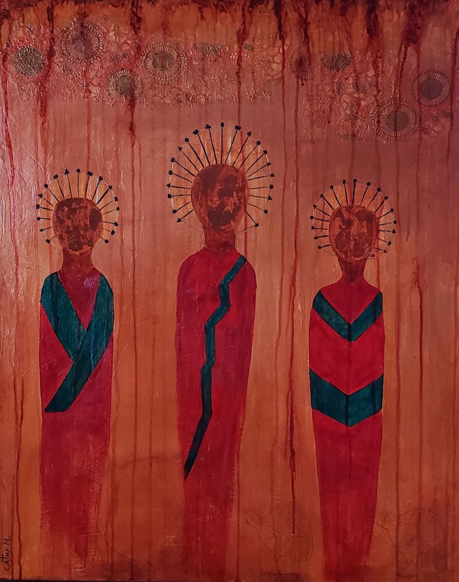 Impressionistic Portrait Painting By Cathy Maiorano, 24 X 30, 3 In Authority 1, Original Artwork