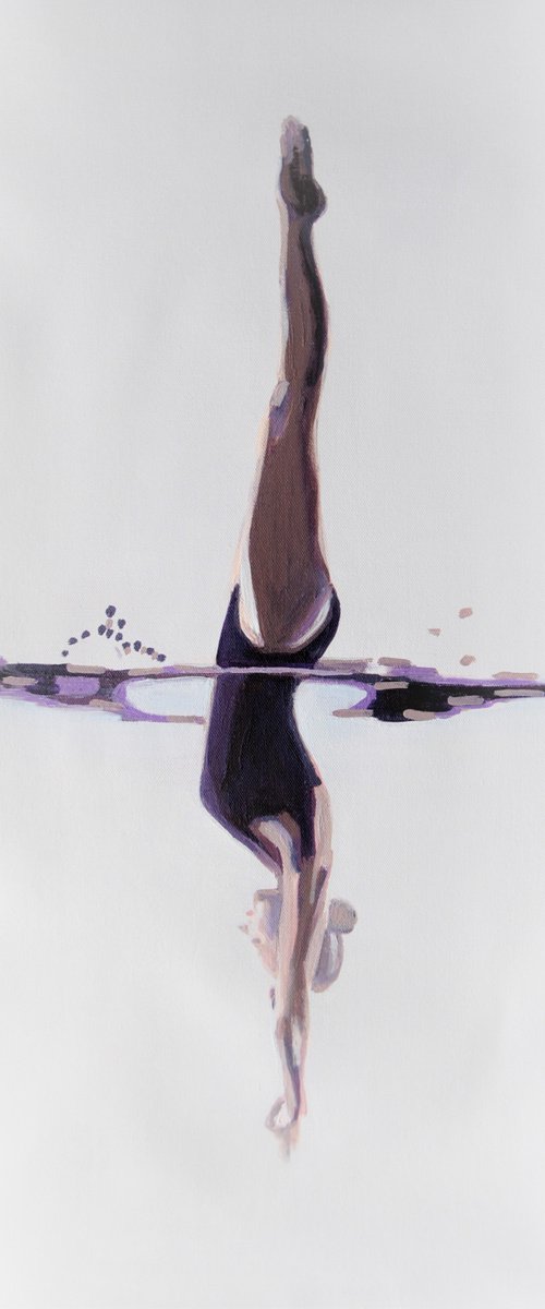 Jump , Canvas / 70 x 38 x 3 cm by Alexandra Djokic