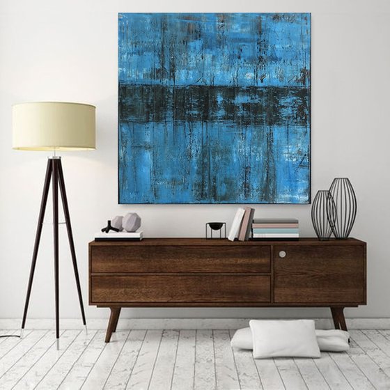 SANCTUARY IN BLUE 94 X 94 X 5CM