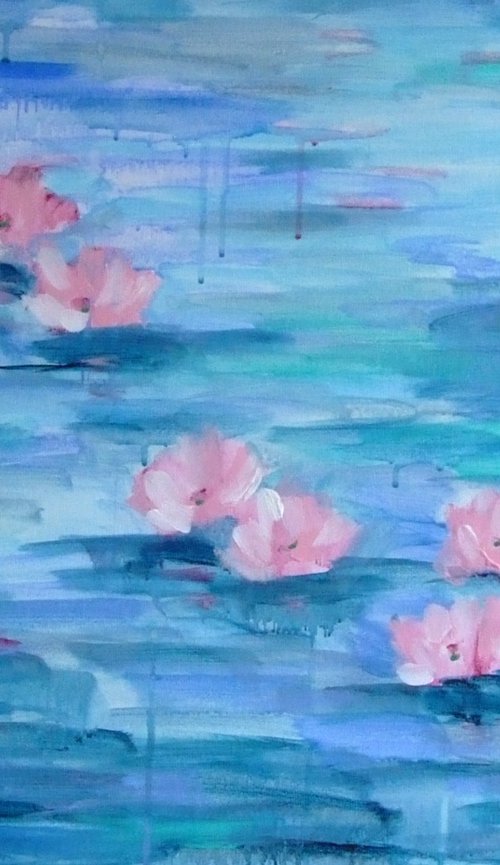 Lilies in Quiet Water by Marina Krylova