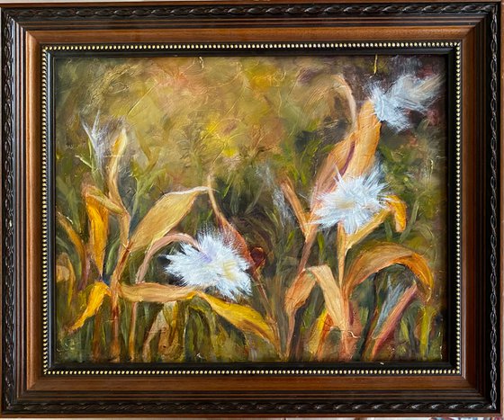 Seeds of the future Original Oil Painting  11x14 framed