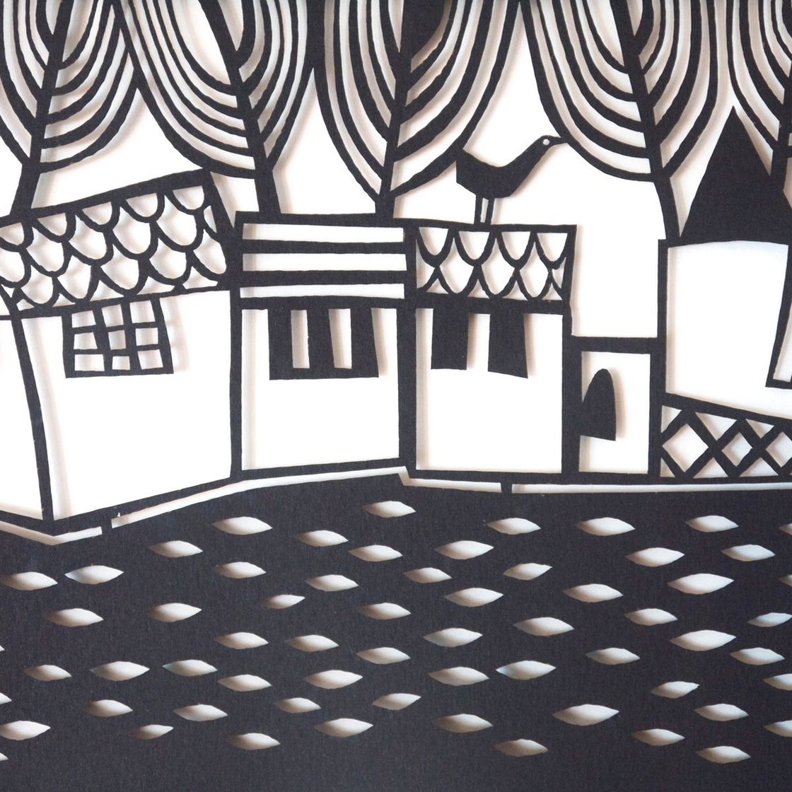 COAST PAPERCUT Print by Caroline Rees Artfinder