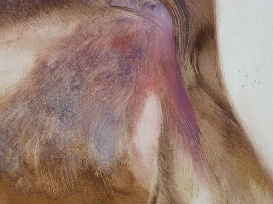 Study of flesh, oil on canvas, 73x54 cm