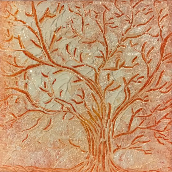 Tree - orange/white