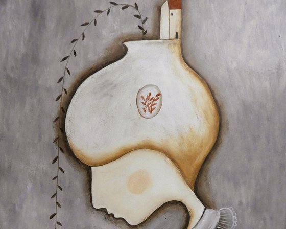 Girl with a plants vase