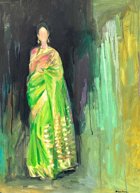 Woman of India 15 Green Gold