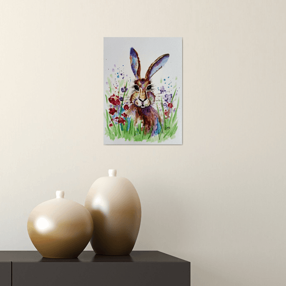 Hare and Flowers