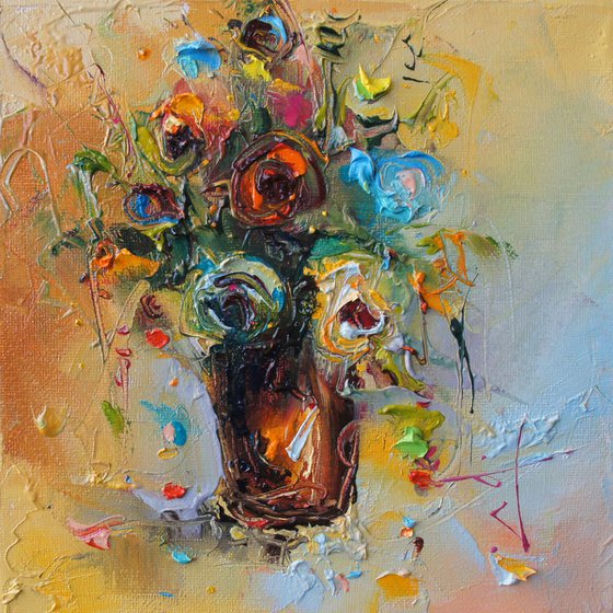 Flowers,  Oil painting