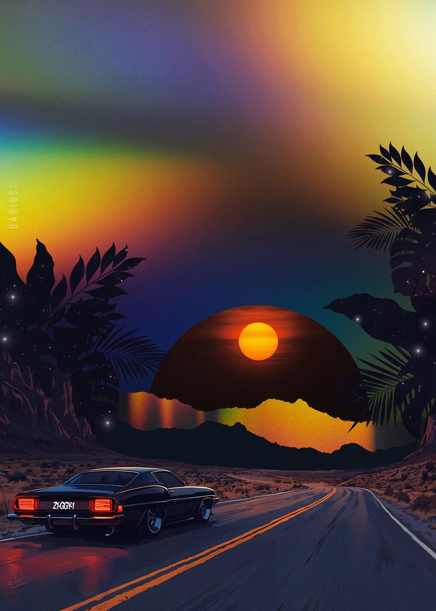 Surrealistic Landscape Giclee Print By Darius Comi, 12 X 18, Chasing Tomorrow, Original Artwork