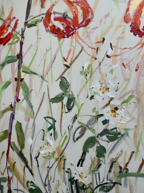 Lilies and roses