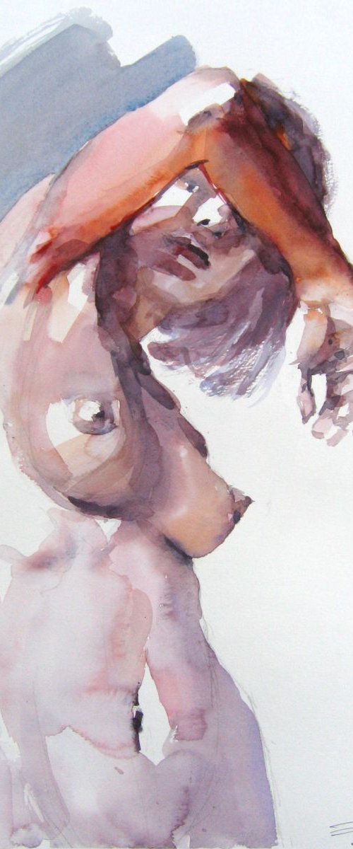 nude   ( looking you II) by Goran Žigolić Watercolors