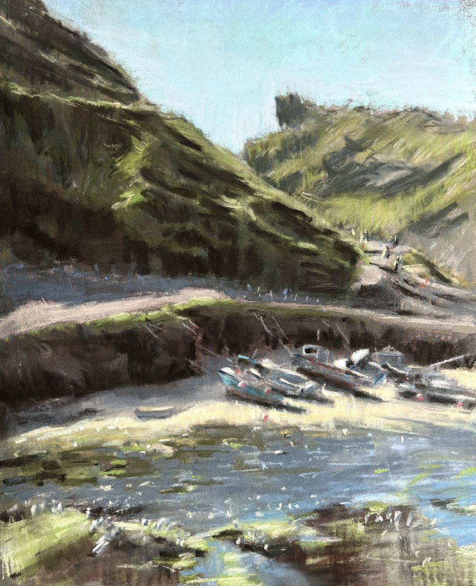 Boscastle Harbour afternoon by Louise Gillard