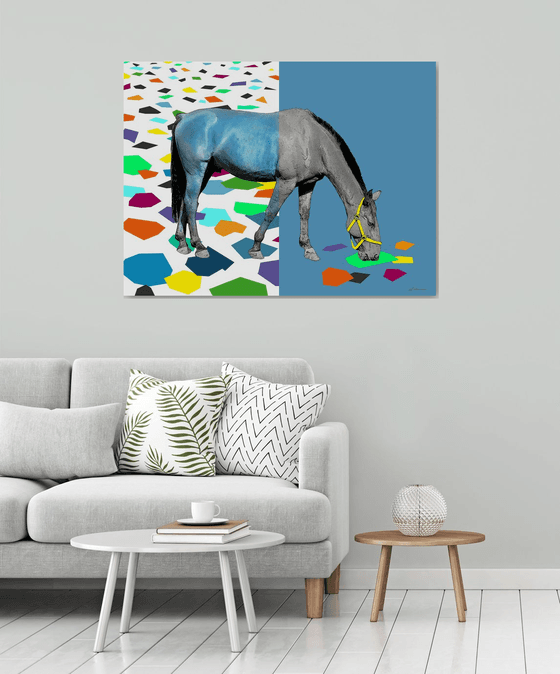 SILENCE | HORSE PORTRAIT, DIGITAL PAINTING GICLÉE CANVAS, EDITION OF 7 PIECES