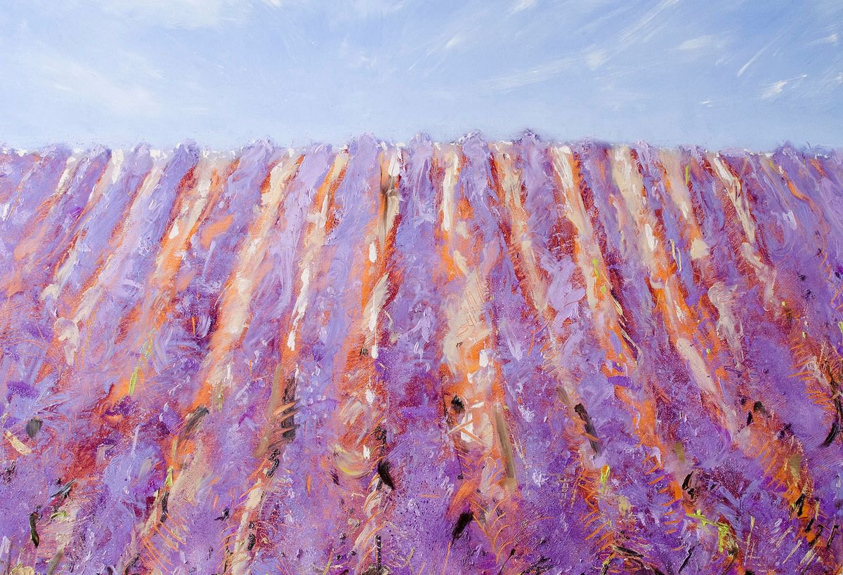 ’Lavender’ oil painting by Faisal Khouja by Faisal Khouja