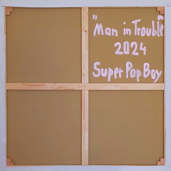 Man in trouble (Pop art painting)