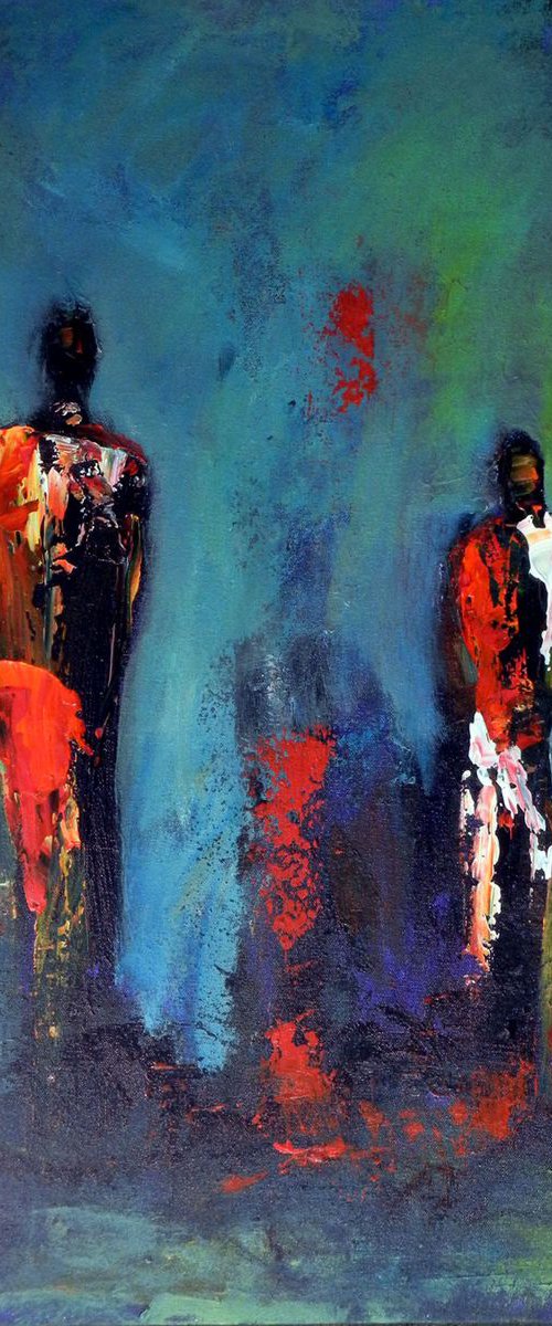 Maasai - Turquoise 30x24 by BenWill