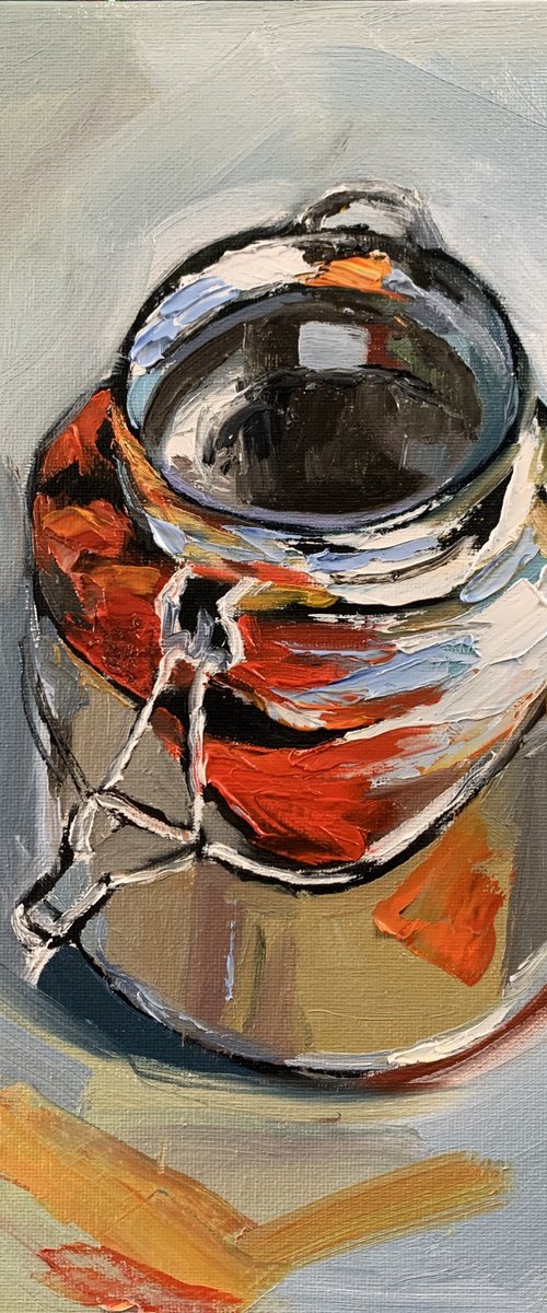 Still life with Silver jar. by Vita Schagen